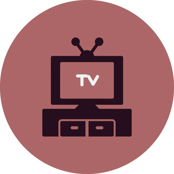 Television Line Icon Entertainment Concept — Stockvektor