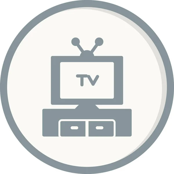 Icono Línea Televisión Concepto Entretenimiento — Vector de stock