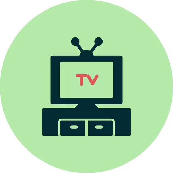 Television Line Icon Entertainment Concept — Διανυσματικό Αρχείο