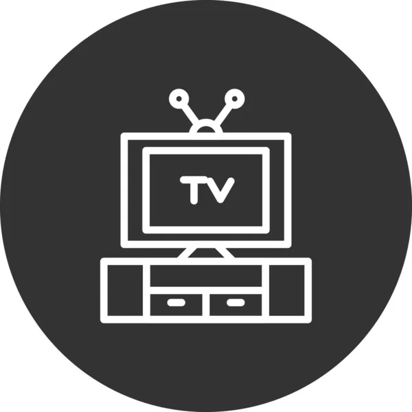Fernseh Ikone Unterhaltungskonzept — Stockvektor
