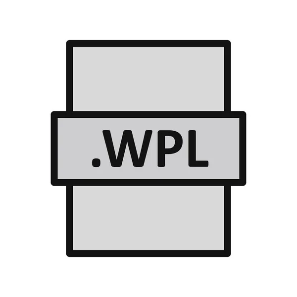 Wpl文件格式图标设计 矢量插图Eps10图形 — 图库矢量图片