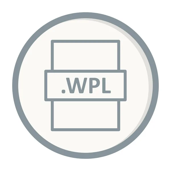 Wpl文件格式图标设计 矢量插图Eps10图形 — 图库矢量图片