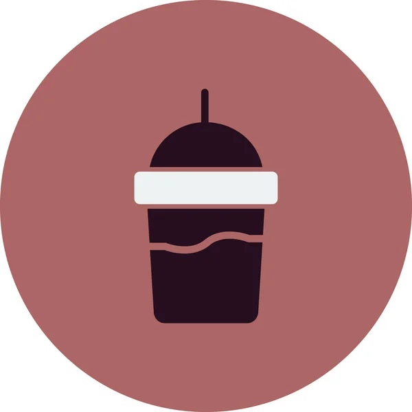Milkshake Beverage Vector Illustration Icon — стоковый вектор
