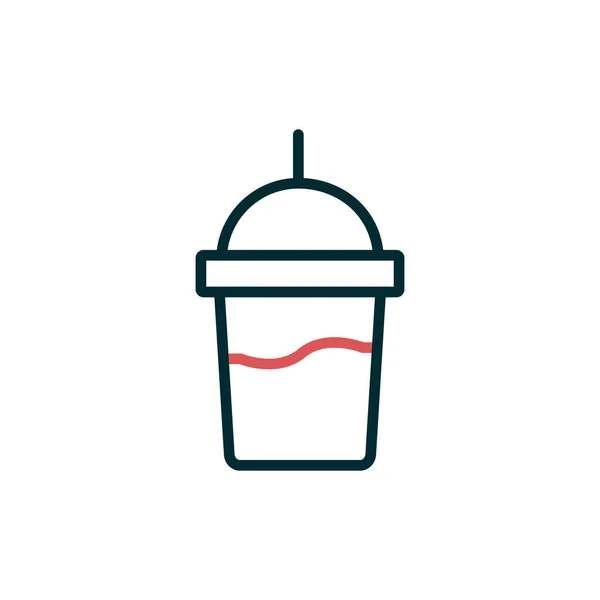 Milkshake Beverage Vector Illustration Icon — 图库矢量图片