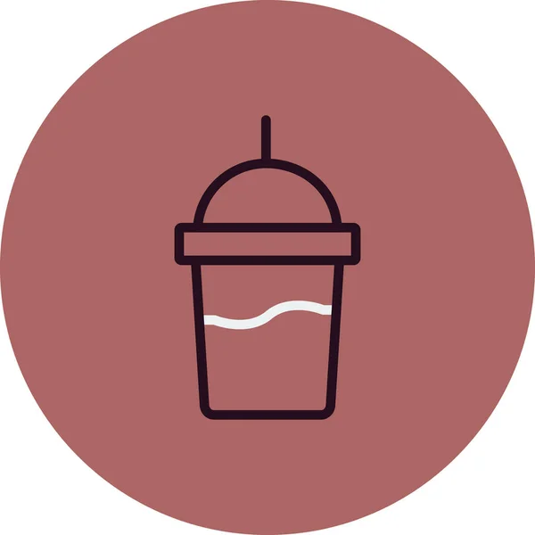 Milkshake Beverage Vector Illustration Icon — Stok Vektör