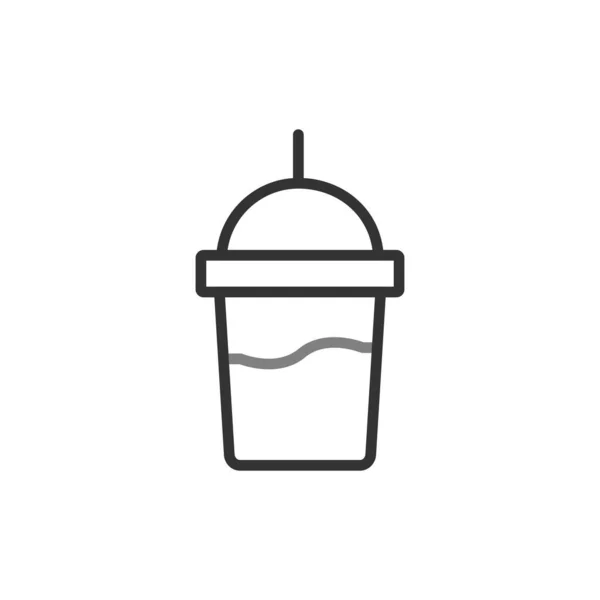 Milkshake Beverage Vector Illustration Icon — 스톡 벡터