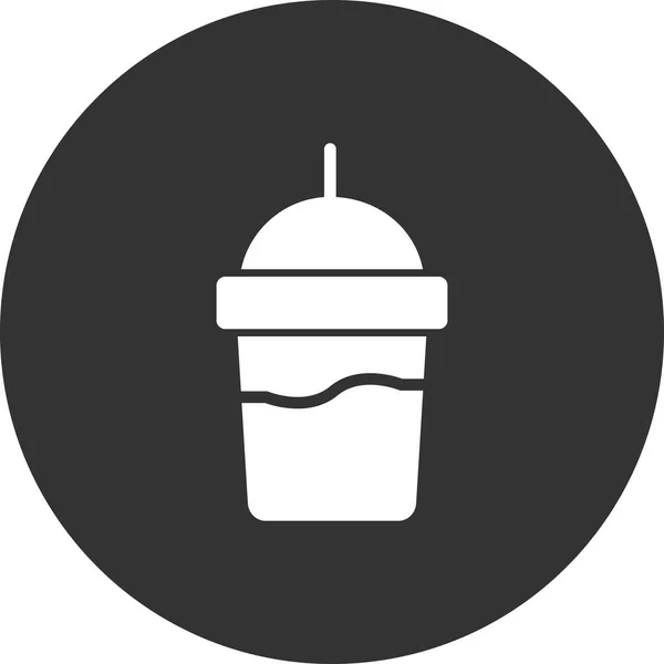 Milkshake Beverage Vector Illustration Icon — 图库矢量图片