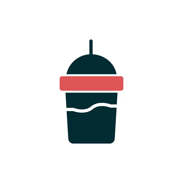 Milkshake Beverage Vector Illustration Icon — 图库矢量图片