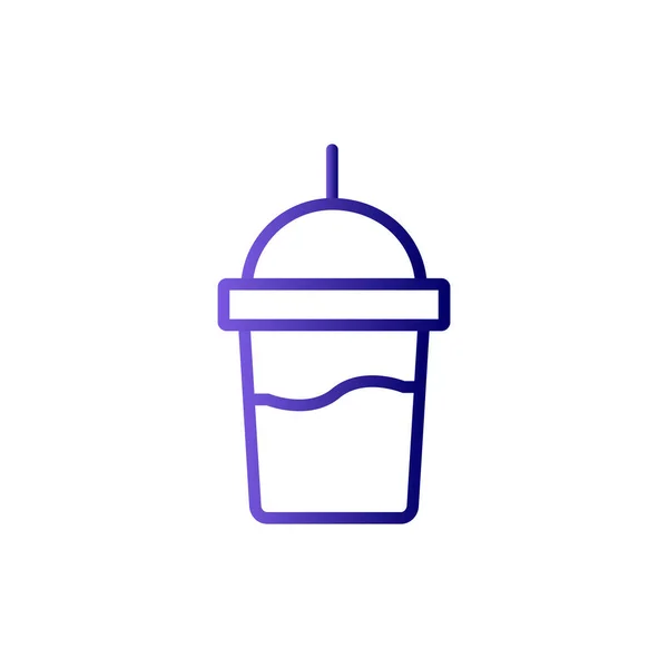 Milkshake Boisson Vecteur Illustration Icône — Image vectorielle