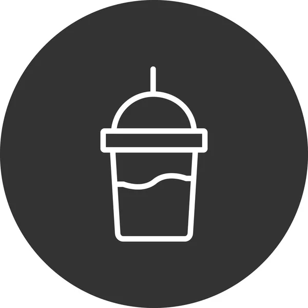 Milkshake Beverage Vector Illustration Icon — стоковый вектор