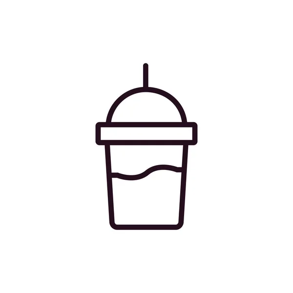 Milkshake Boisson Vecteur Illustration Icône — Image vectorielle