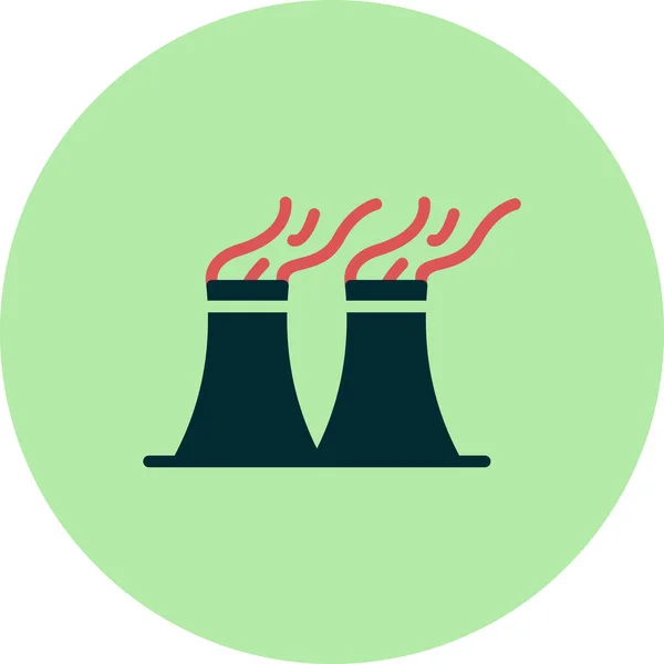 Σήμανση Γραμμής Ατμοσφαιρικής Ρύπανσης Απομονωμένη Απεικόνιση Συμβόλων Περιγράμματος — Διανυσματικό Αρχείο