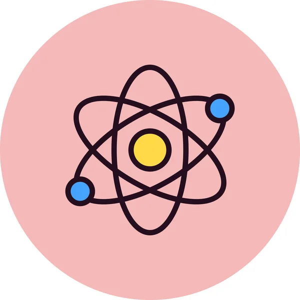 Atom Web Ikon Vektor Illusztráció — Stock Vector