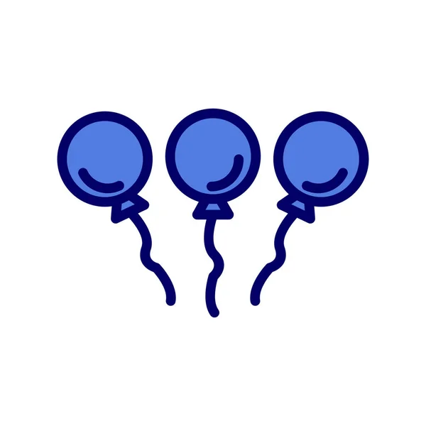 Balloons Web Icon Vector Illustration — Stock Vector