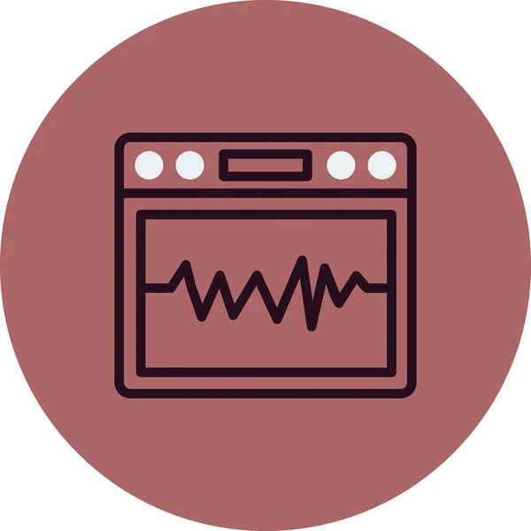 Seismograph Icon Vector Illustration — Stockvektor