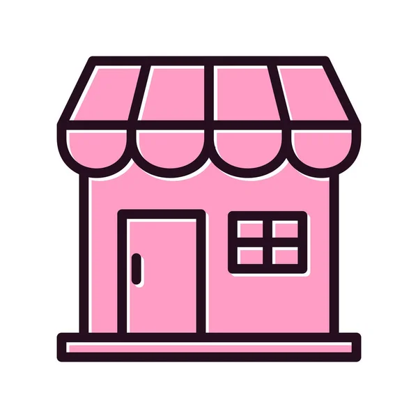 Store Shop Icon Vector Illustration Design — Stock Vector