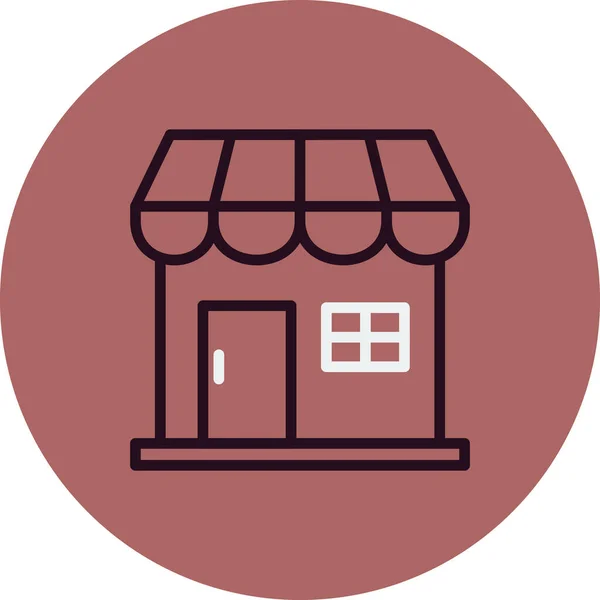 Magasin Icône Web Illustration Simple — Image vectorielle