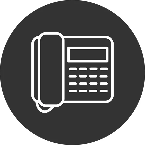 Telefoon Web Icoon Eenvoudig Ontwerp — Stockvector