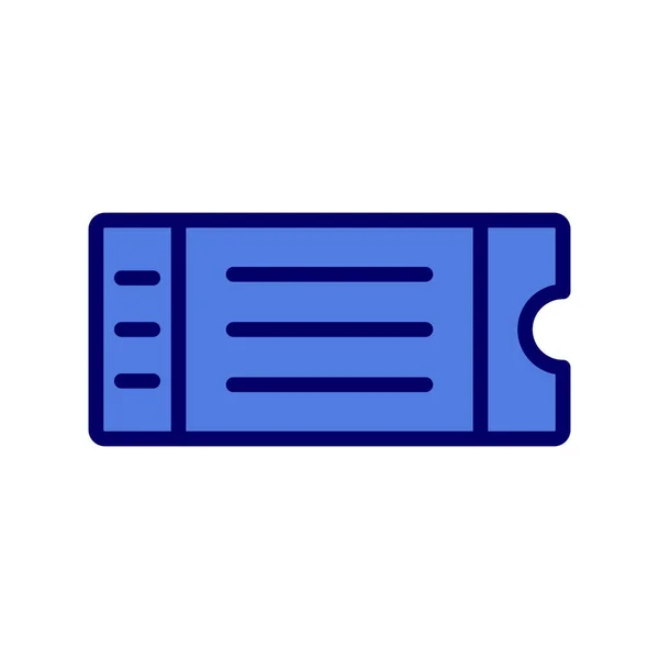 Ticket Eenvoudige Pictogram Logo Illustratie — Stockvector