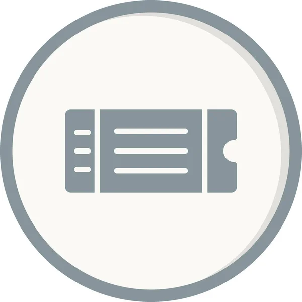 Ticket Einfach Symbol Logo Illustration — Stockvektor