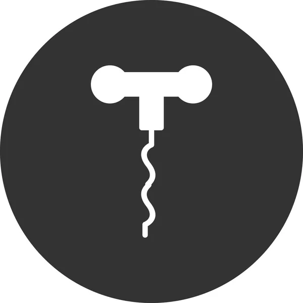 Corkscrew Icon Vector Design Illustration — Archivo Imágenes Vectoriales