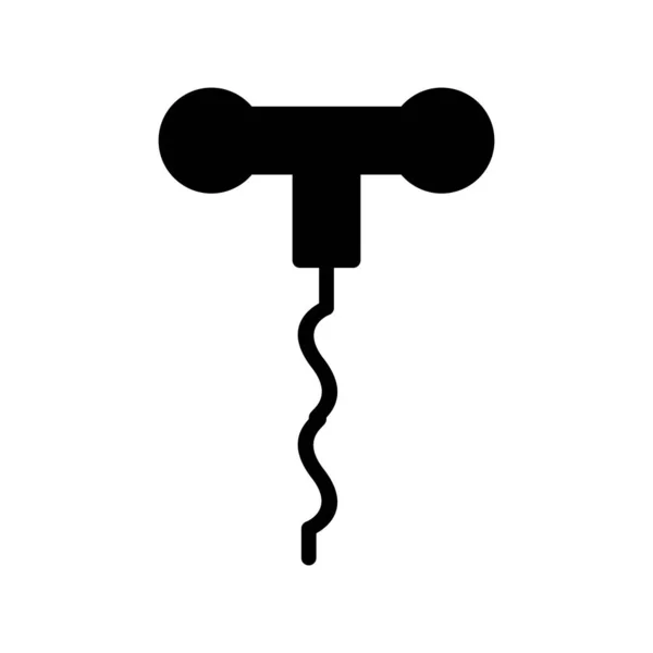 Desenho Vetor Ícone Corkscrew Ilustração — Vetor de Stock