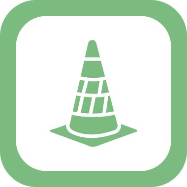 Trafik konisi simgesinin vektör illüstrasyonu