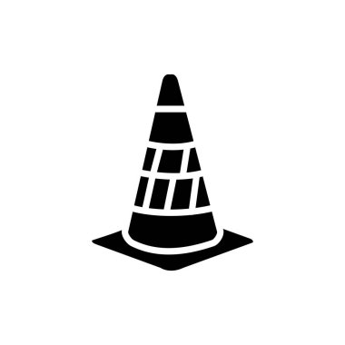 Trafik konisi simgesinin vektör illüstrasyonu