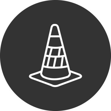 Trafik konisi simgesinin vektör illüstrasyonu