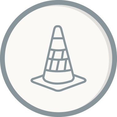 Trafik konisi simgesinin vektör illüstrasyonu