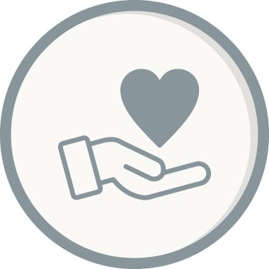 Kalp. Web simgesi basit tasarım