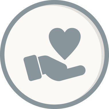 Kalp. Web simgesi basit tasarım