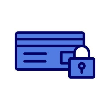Kredi kartı güvenlik simgesi, vektör çizim