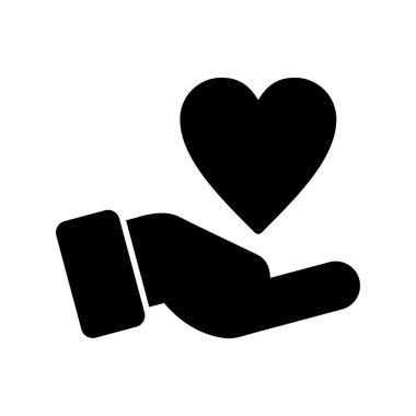 Kalp ikonu vektör illüstrasyonu