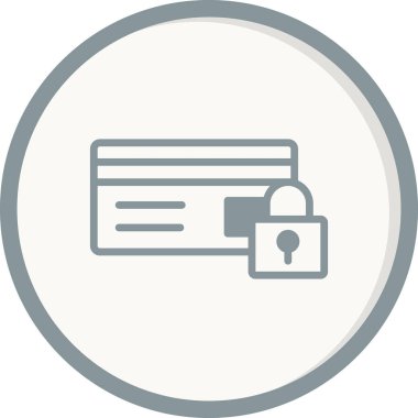 Kredi kartı güvenlik simgesi, vektör çizim