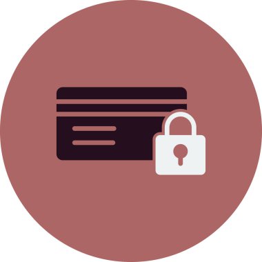 Kredi kartı güvenlik simgesi, vektör çizim