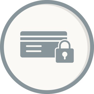 Kredi kartı güvenlik simgesi, vektör çizim