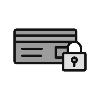Kredi kartı güvenlik simgesi, vektör çizim
