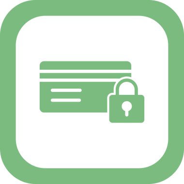 Kredi kartı güvenlik simgesi, vektör çizim