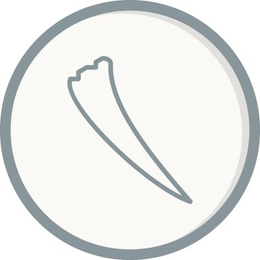 Tusk simgesinin vektör illüstrasyonu