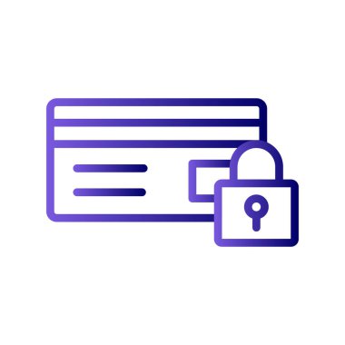 Kredi kartı güvenlik simgesi, vektör çizim