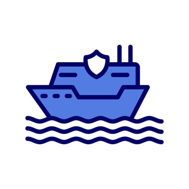 seyahat gemisi vektör çizgisi simgesi