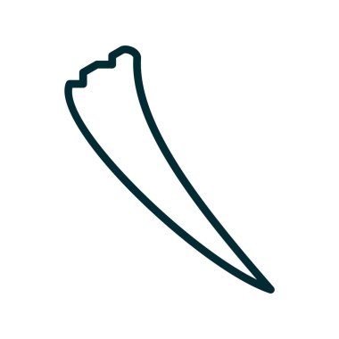 Tusk simgesinin vektör illüstrasyonu