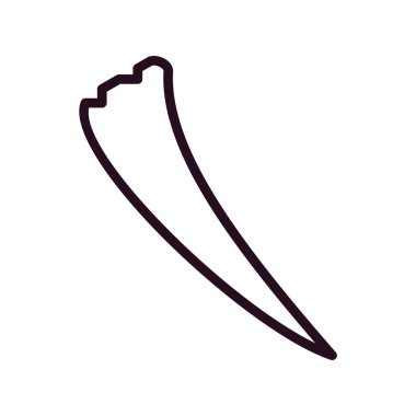 Tusk simgesinin vektör illüstrasyonu