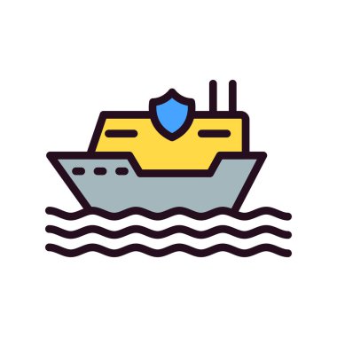 seyahat gemisi vektör çizgisi simgesi