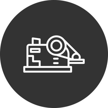 Crusher modern simgesinin vektör çizimi