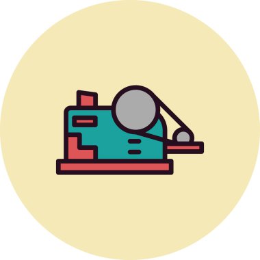 Crusher modern simgesinin vektör çizimi