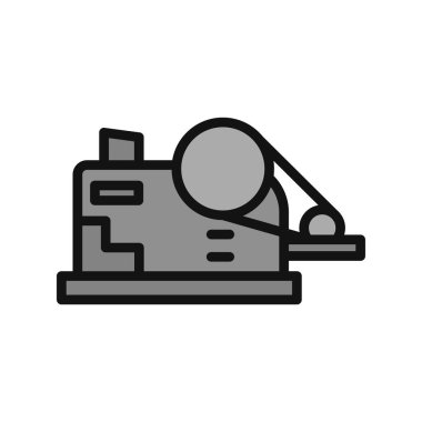 Crusher modern simgesinin vektör çizimi