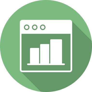 Web istatistik simgesi, vektör illüstrasyonu
