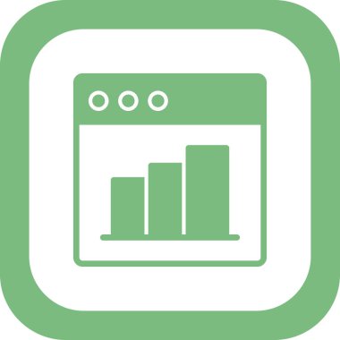 Web istatistik simgesi, vektör illüstrasyonu